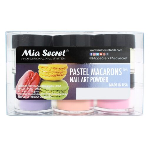 MIA SECRET Colección polvos acrilicos Pastel Macarons -6 pcs