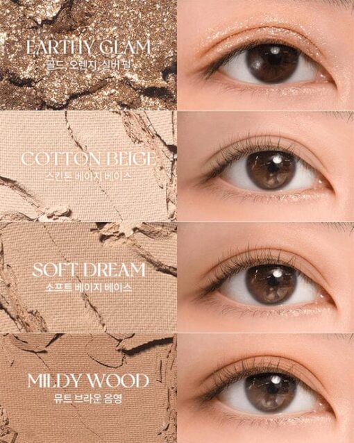 Rom&nd Better Than Palette - Paleta de sombras #02 Mahogany Garden - Imagen 3